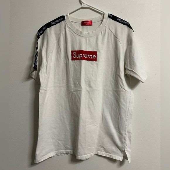 White & Black Supreme T Shirt