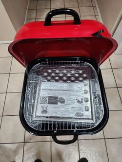 Americana Walk-A-Bout Portable Red Charcoal Grill