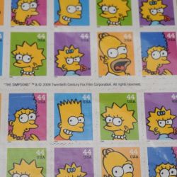 Original 1988 Simpsons Postage Stamp Set