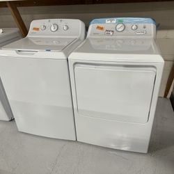 New Washer Dryer Set GE Top Load White 