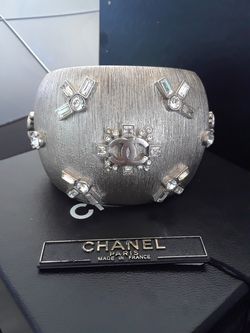 Authentic "CC" Chanel Argentium Bracelet