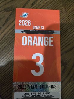 Orange parking dolphins vs chiefs