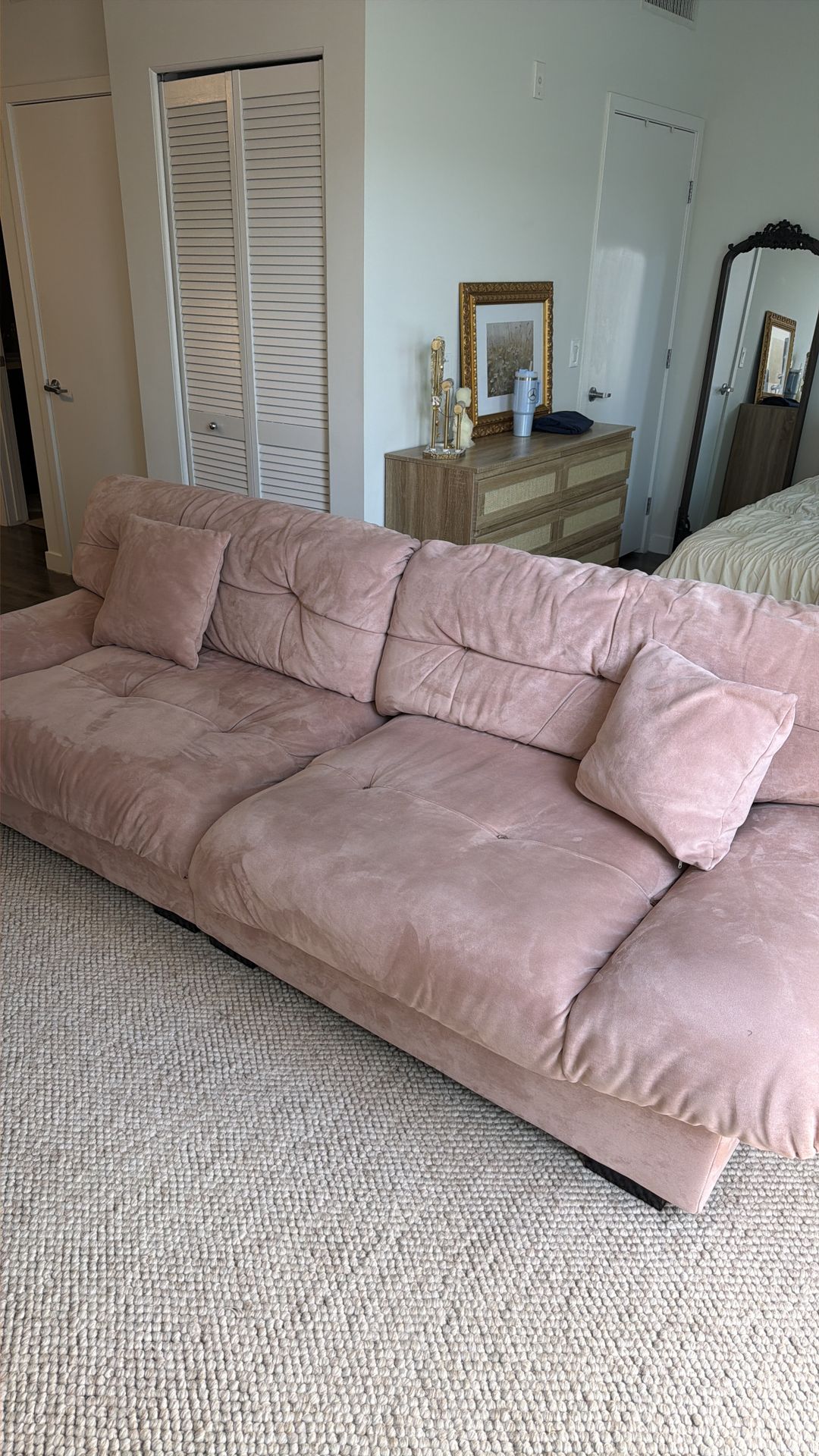 Pink Sofa 105”
