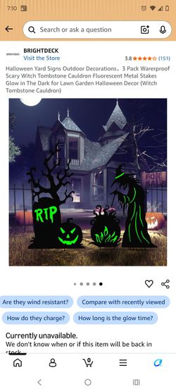 New In Box Halloween Metal Yard Decorations $20