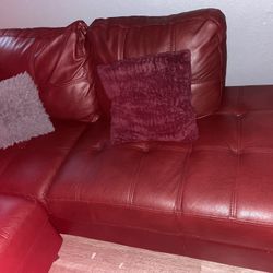 Red leather couches for sale outlet