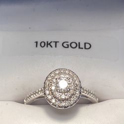 10k white gold diamonds engagement wedding ring elegant