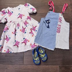 Baby Girl Lot 12-18 Months ( 2. Dresses And Mini Melissa Shoes )