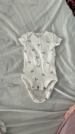 Newborn Baby Girl Floral Ribbed Onesie