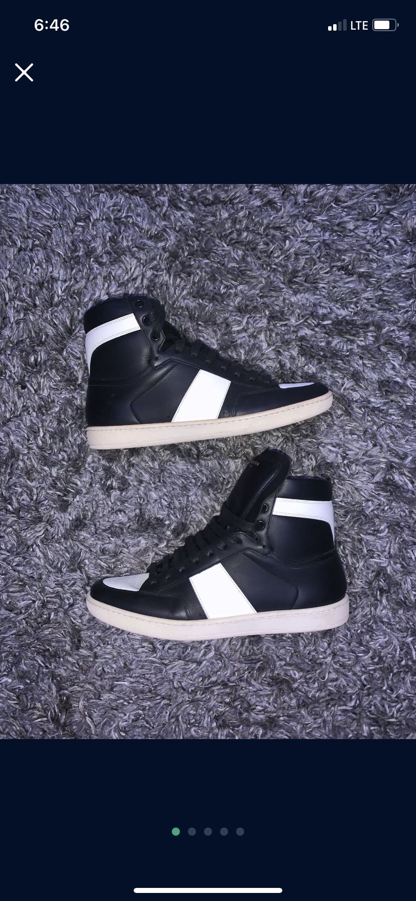 Saint Laurent SL10H Court Classic High Top Sneakers