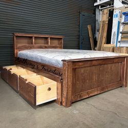 Full Bed With Drawers And Mattress