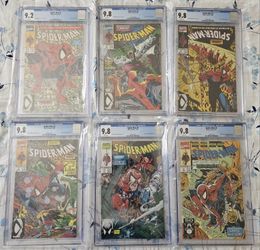 Spiderman  '90-'91 Todd Mcfarlane Bundle 1-6 Issues CGC 