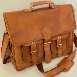 Men's WomenLeather messenger satchel bag genuine Business laptop Bag brown briefcase

Men's Leather Messenger Satchel Shoulder Briefcase Business Bag 