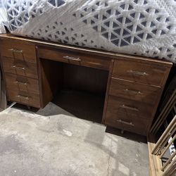 Mid-century, modern solid wood desk