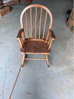 Kids wooden rocking chair