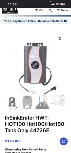 Undermount instant hot water sink dispenser