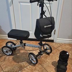 Complete Post-Op Recovery Kit (Knee Scooter, Crutches, Leg Pillow)