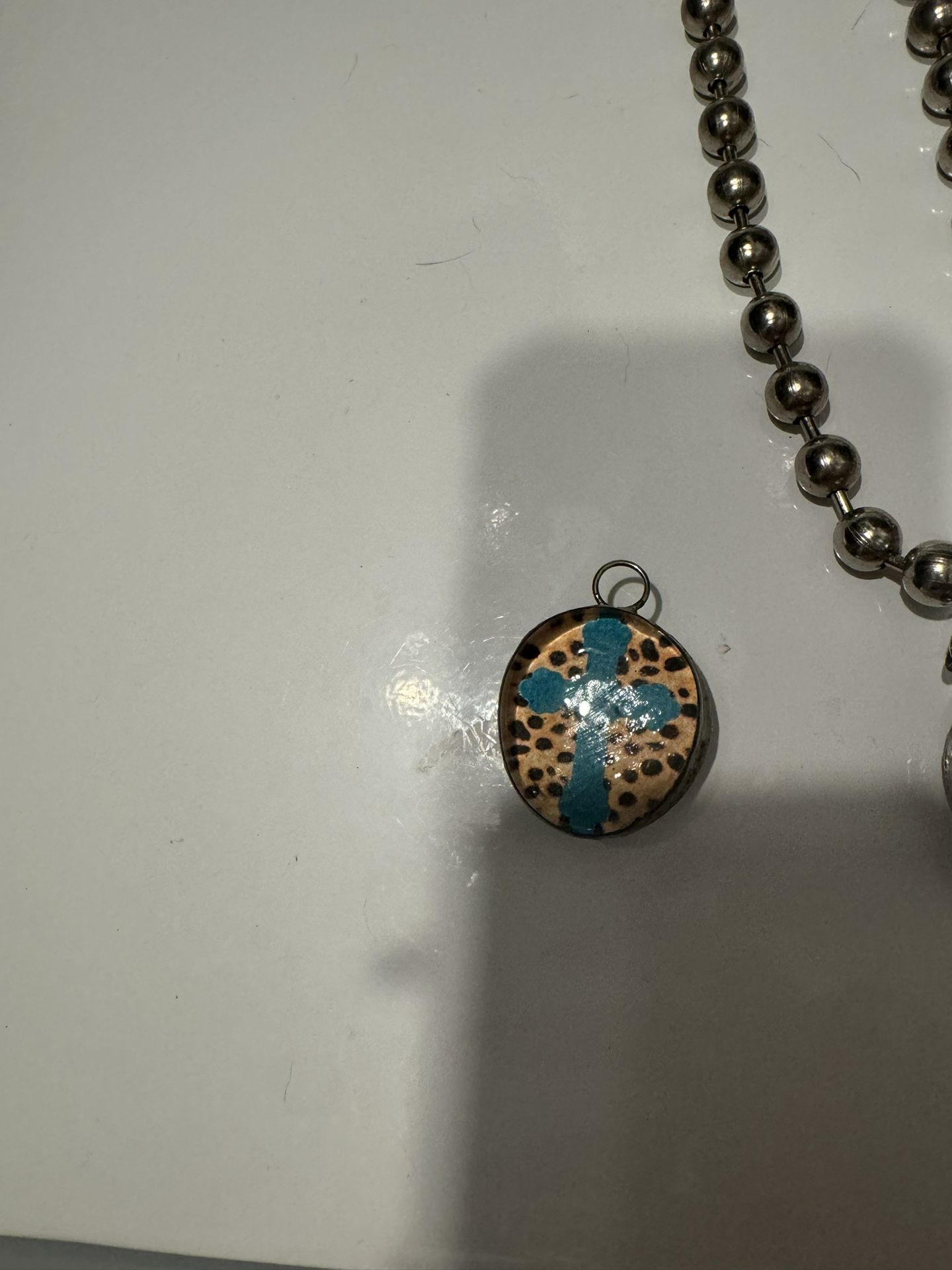 Turquoise Cross Charm
