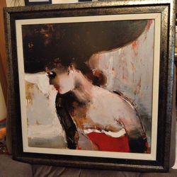 Lady In Red by Elena Ilku framed print.MAKE ME AN OFFER!  MUST GO!  