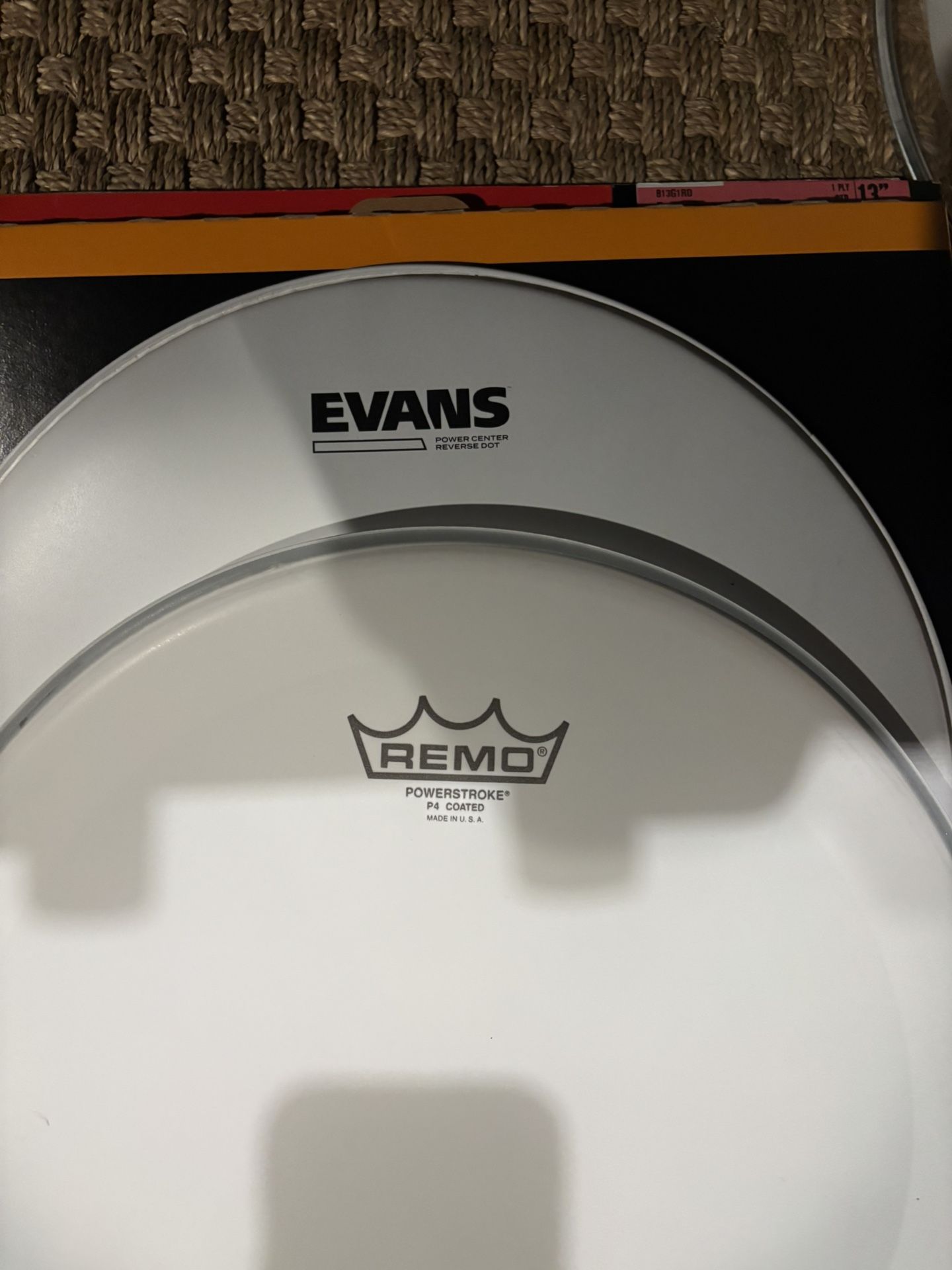 13 Drum Heads New Evan’s Remo
