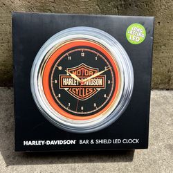Harley-Davidson Bar & Shield LED Clock