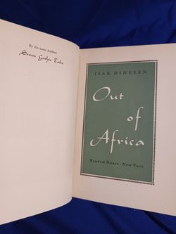 1938 Out Of Africa by Isak Dinesen FIRST EDITION