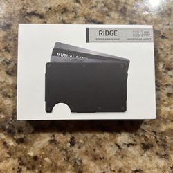 Brand New Ridge Slim RFID Blocking Wallet (Midnight Black-Leather)