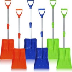 6 Pcs Large Kids Sand Shovel 27"-35" Beach Shovels Jumbo Plastic Toy Shovel Long Sand Shovels Gardening Tools Beach Shovel for Shoveling Digging Sand 
