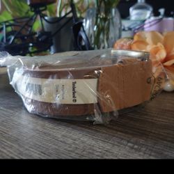 Timberland 38mm Wheat Genuine Leather Belt Size 32 Tan