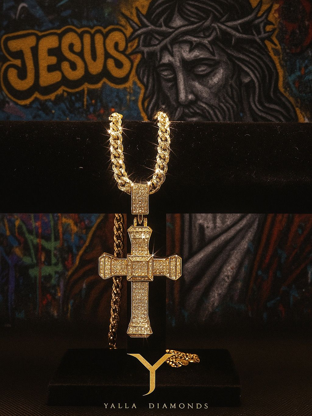 Kings Burden Gold Filled Chain & Gold Cross