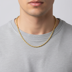 10K Yellow Gold 22" Hollow Rope Chain
