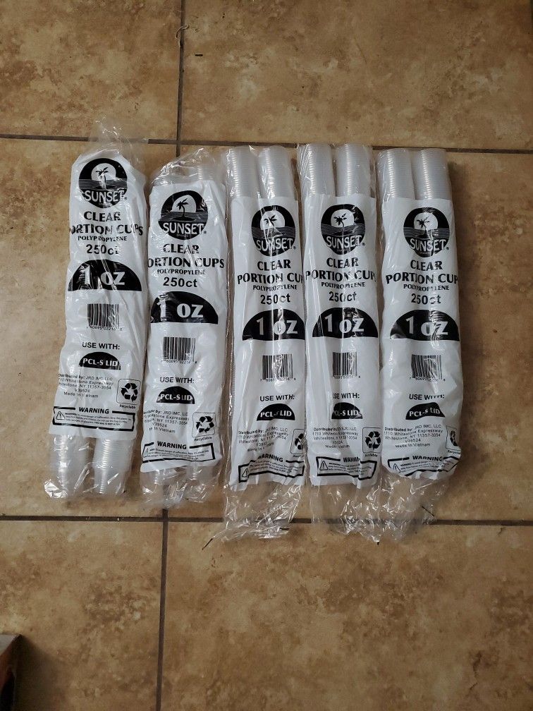 SHOT CUPS, PORTION CUPS, CLEAR 1250ct