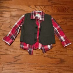 Toddler Button Up And Vest