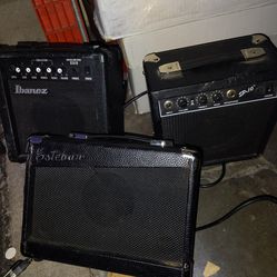 3 qty piece guitar amplifier collection amps tested work