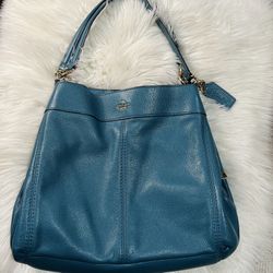 Coach Lexy Purse Teal Color 