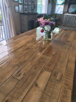 Wooden dining table