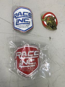 Bullseye and Race Inc head badges $30