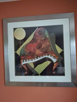 Modern piano framed art