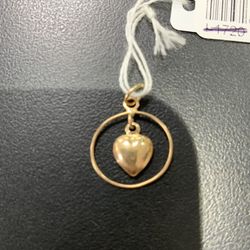 Heart Charm 3/4” 14KT (5715)