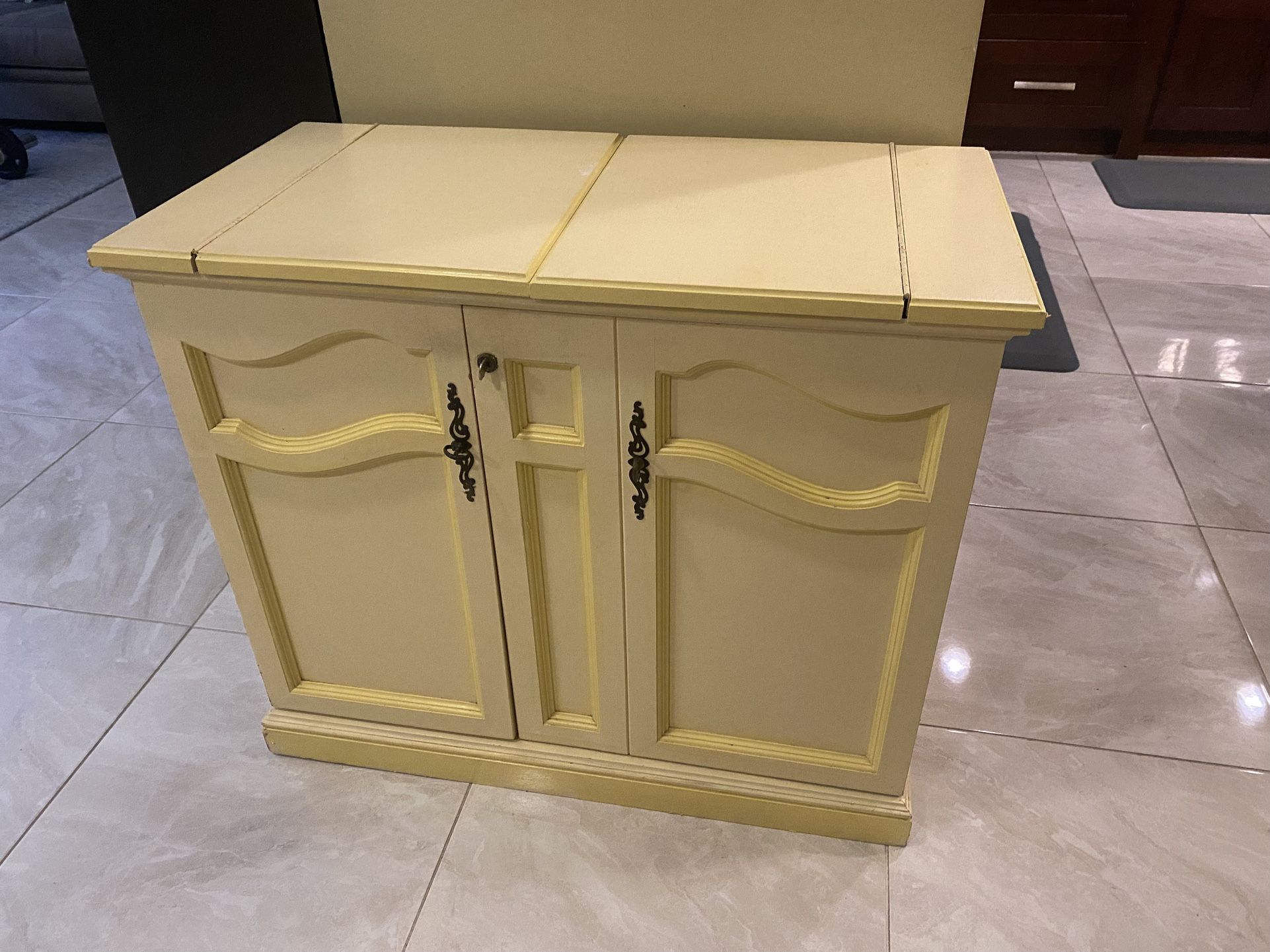 French Provincial Vintage 1970 Storage/Bar Cabinet