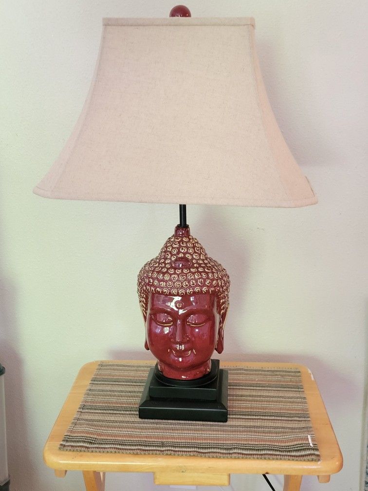 Ceramic Buddha Head 2 Lamps.