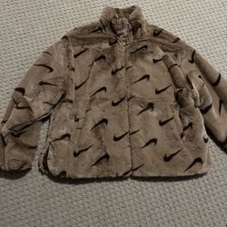 Women’s Nike Faux Fur Jacket Size XL