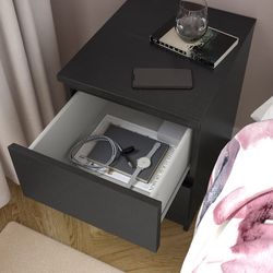 IKEA Malm Nightstand In Black/brown