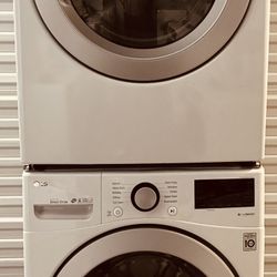 PICK UP ONLY•VERY NICE!!! LG 27” ULTRA CAPACITY Front Loading Stackable Unit-includes stacking kit-WORKS PERFECT!