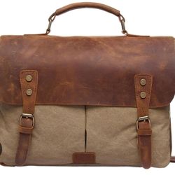 Men's Business Messenger Bag – Genuine Leather Briefcase, Multi-Functional Crossbody for Work, Travel, Daily Use