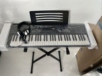61 Key Keyboard Piano Set with Stand & Headphones