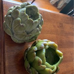 Two Artichoke Candles