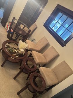 Glass Dining & Living Room Set