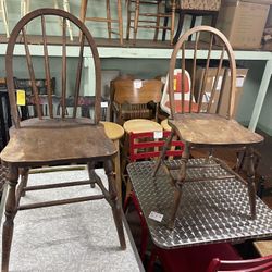 Pair Of Antique Wooden Chairs