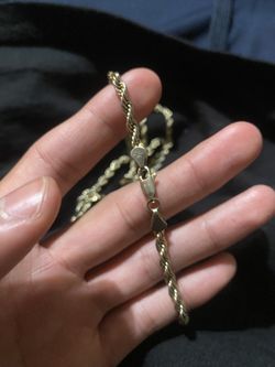 14 k italy gold plated rope