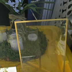 Clear And Gold Acrylic Picture Frames